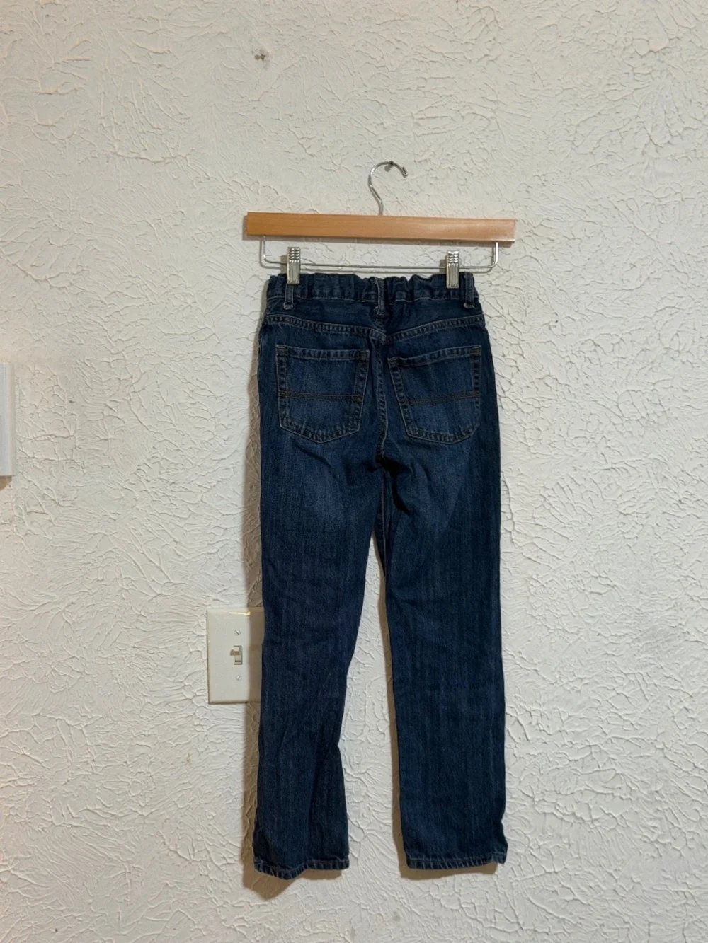 The Children’s Place Boys Size 8 Straight Leg Jeans Dark Wash Adjustable Waist